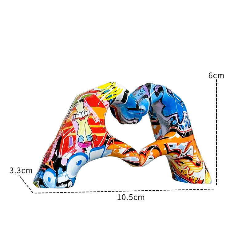 Love Hands™ Graffiti — Escultura de Mãos em Coração