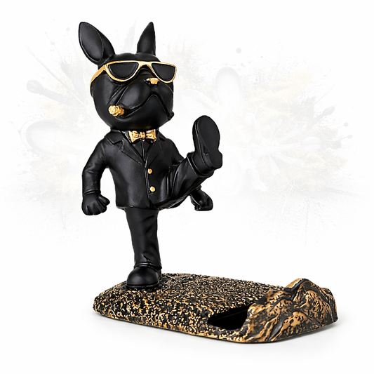 Escultura de Buldogue Suporte para Celular