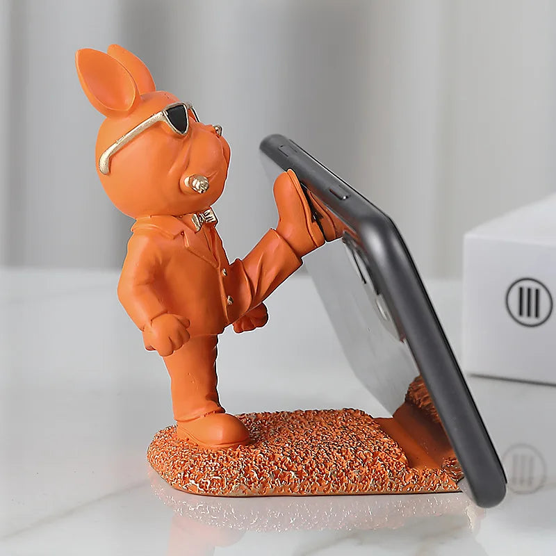 Escultura de Buldogue Suporte para Celular