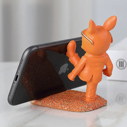 Escultura de Buldogue Suporte para Celular