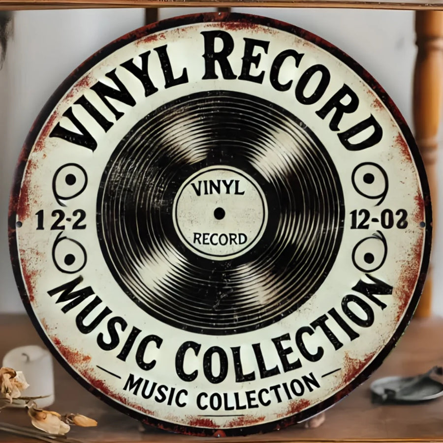 Vinyl placa de metal