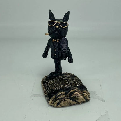 Escultura de Buldogue Suporte para Celular