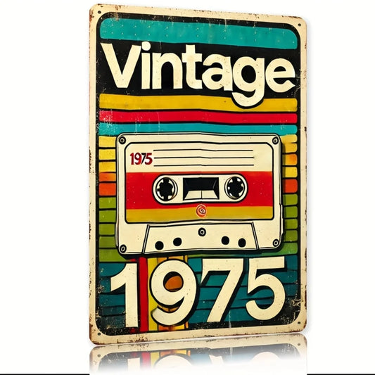 Vintage stilo placa de metal