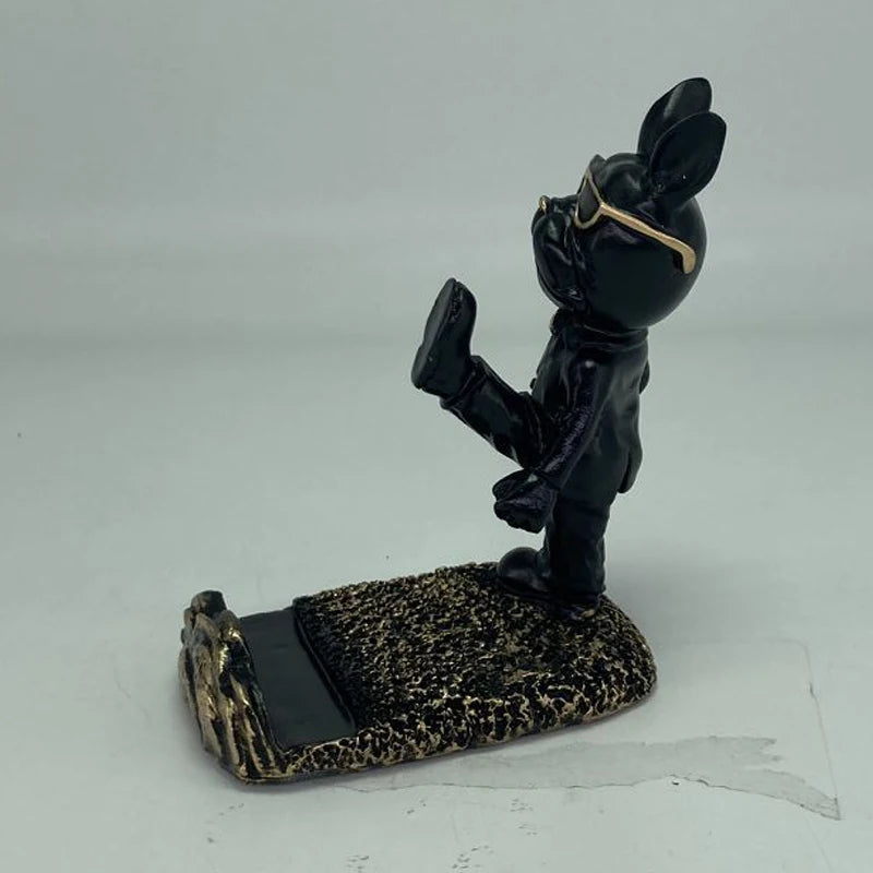 Escultura de Buldogue Suporte para Celular