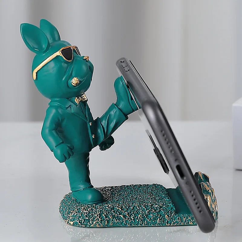 Escultura de Buldogue Suporte para Celular